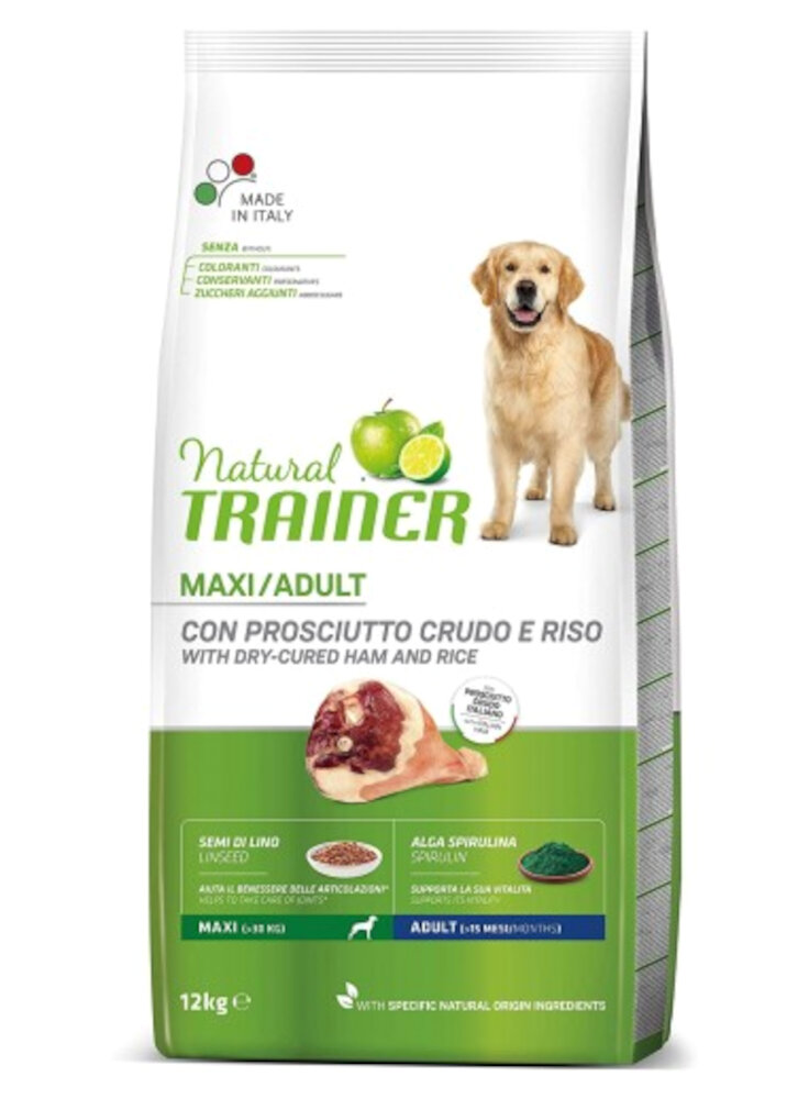 PROMO card - Trainer Natural Dog Maxi 12kg Prosciutto