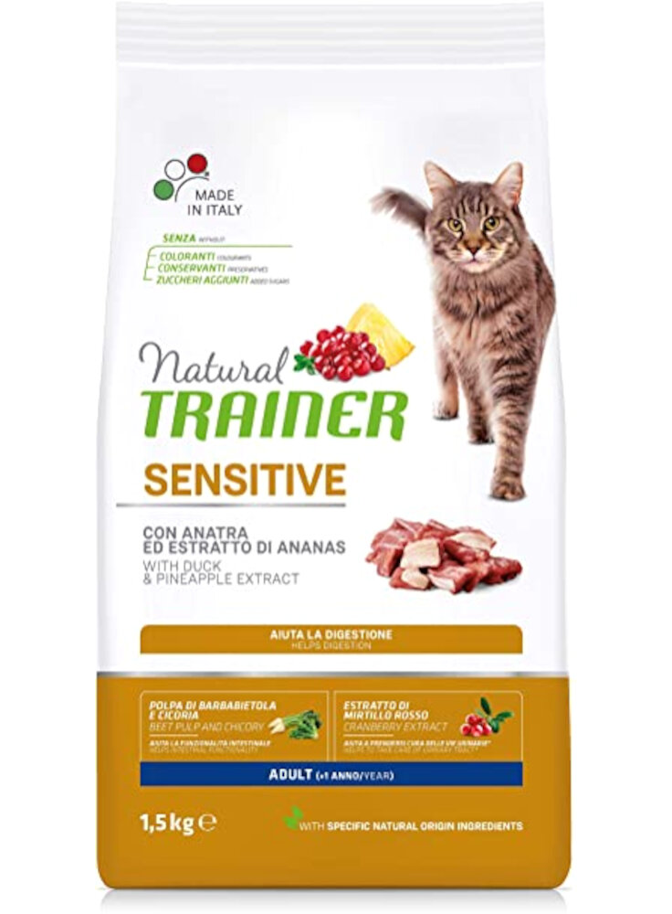 PROMO - TRAINER Natural CAT 1,5KG SP. SENSITIVE Anatra - in esaurim.