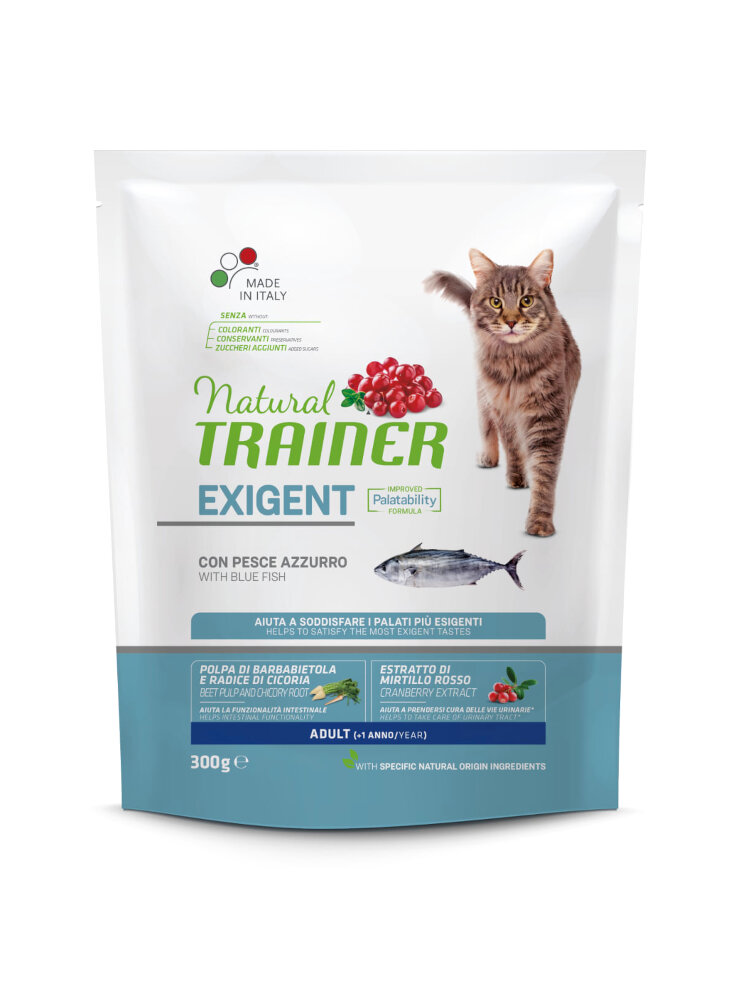 PROMO - TRAINER Natural CAT 300g SP. EXIGENT BLUE Pesce