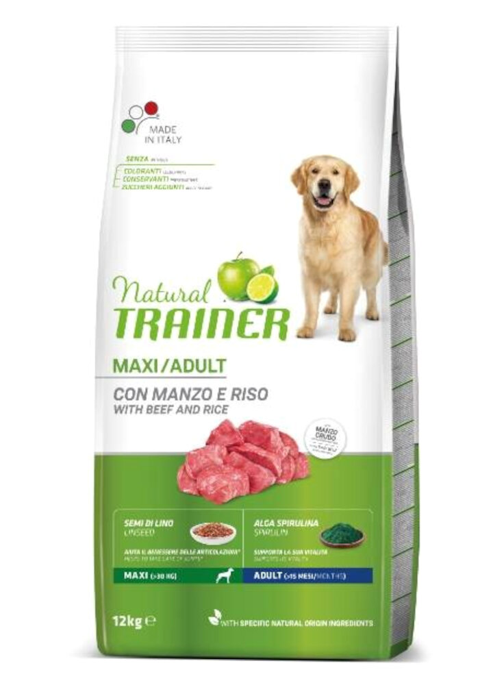 PROMO - TRAINER Natural DOG Maxi 12kg Manzo e Riso