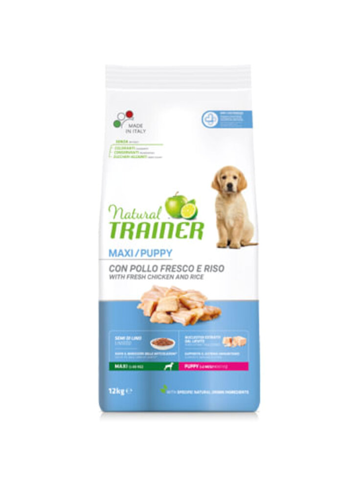 PROMO - TRAINER Natural DOG Maxi Junior 12Kg Pollo - in esaurim. (NEW 28694)