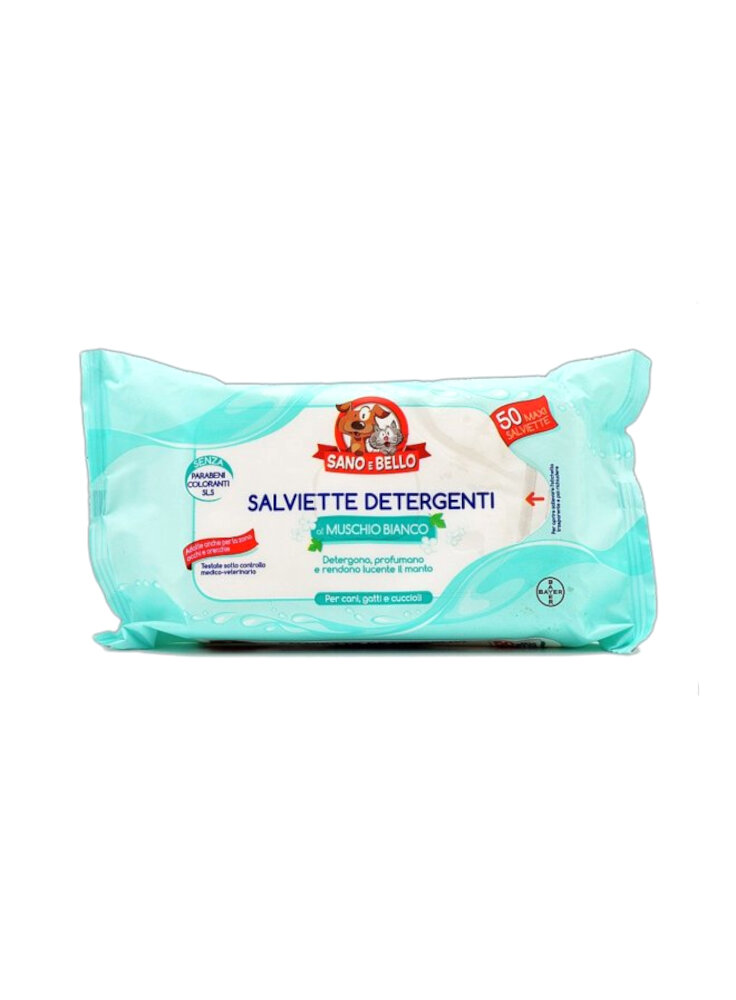 SALVIETTE detergenti MUSCHIO BIANCO 50pz