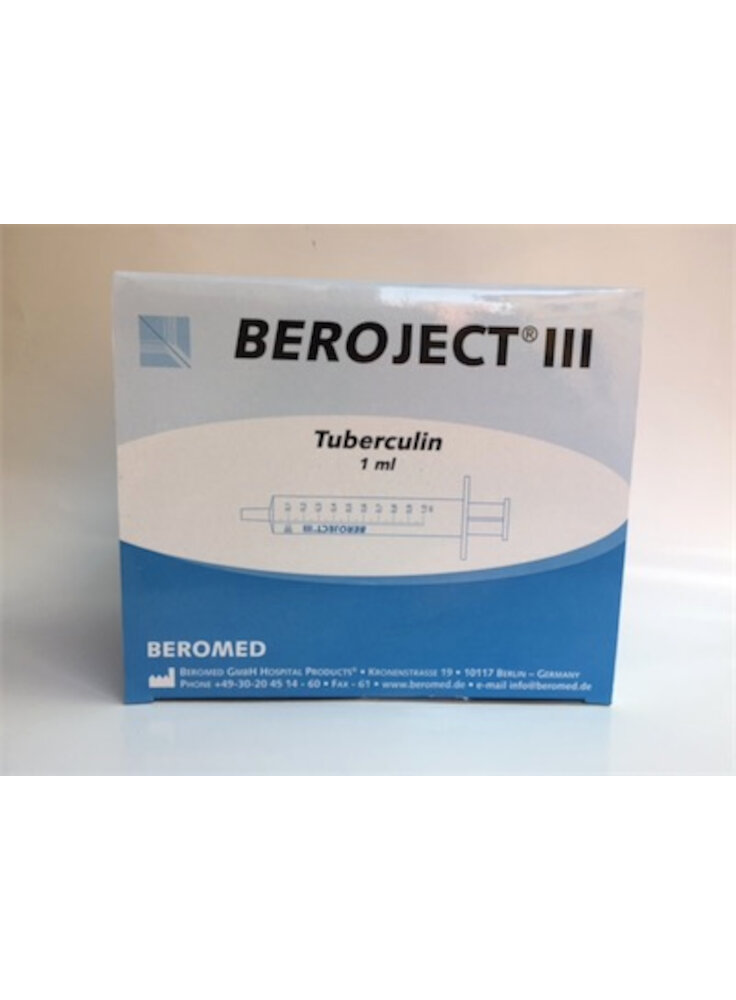 SIRINGHE STERILI TUBERCULINA  BEROJECT III 1ml ago 25g 16mm 100pz