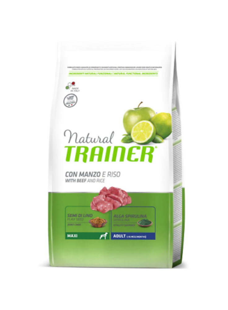 TRAINER Natural DOG Maxi 3Kg MANZO, RISO e GINSENG