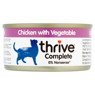 Chicken with Vegetable - Complete Cats wet food Thrive 75g (THCCFCV)
