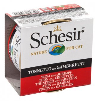 COD.1063999 SCHESIR CAT BUSTA BRODO TONNO GAMBERI 70g Busta