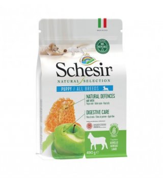COD.2080101 SCHESIR NATURAL SELEC. DRY DOG PUPPY AGNELLO 490g