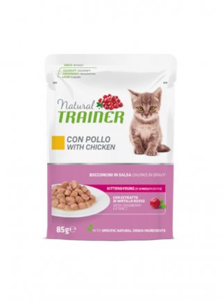 TRAINER Natural CAT KITTEN & YOUNG Pollo busta 85g