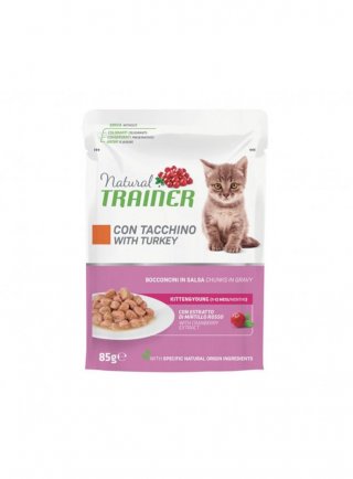 TRAINER Natural CAT KITTEN & YOUNG Tacchino busta 85g