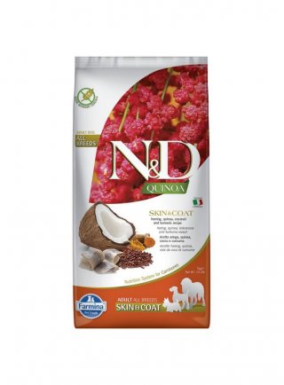 N&D FR Quinoa Canine - Skin&Coat ARINGA & Cocco & Curcuma Adult All Breeds