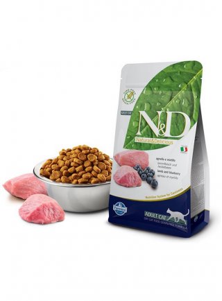 N&D FV PRIME GRAIN FREE feline - AGNELLO & MIRTILLO ADULT 5kg