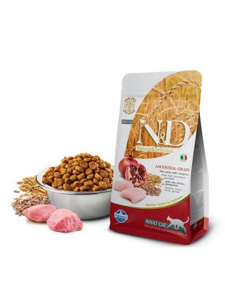 N&D FO ANCESTRAL feline - GRANO & POLLO & MELOGRANO ADULT 5kg