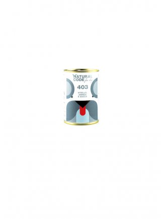 CODE DOG 403 VITELLO, ARINGA E ZUCCA Lattina 400g PATE´