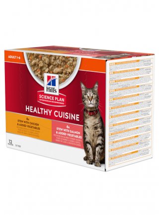 SP Feline Adult Healty Cusine MEGAPACK Chicken Salmon 12x80g (606138) - in esaurim.