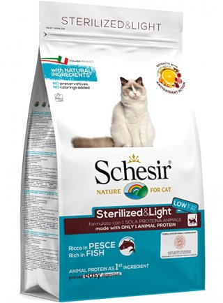COD.2044750 SCHESIR DRY CAT STERILIZED PESCE 1,5Kg