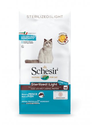 COD.2044215 SCHESIR DRY CAT STERILIZED PESCE 10Kg