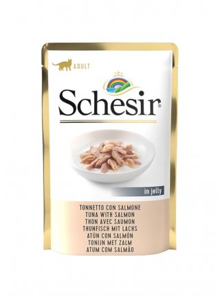 COD.1070113 SCHESIR CAT TONNO SALMONE 85g Busta - in esaurim.