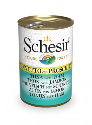 COD.1064603 SCHESIR CAT LATTINA TONNO PROSCIUTTO 140g - in esaurim.