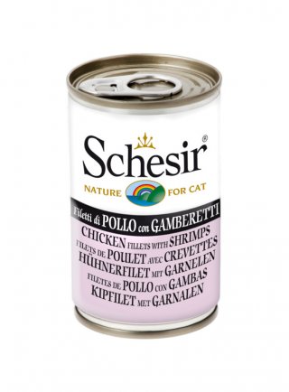 COD.1064636 SCHESIR CAT LATTINA POLLO GAMBERI 140g