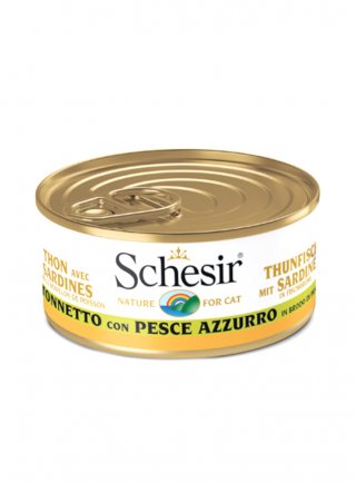 COD.1074523 SCHESIR CAT BRODO TONNO PESCE AZZURRO 70g - in esaurim.