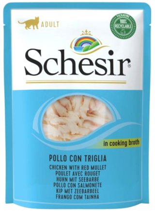 COD.1064002 SCHESIR CAT BUSTA BRODO POLLO TRIGLIA 70g Busta