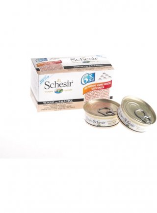 COD.1064145 SCHESIR CAT Multipack TONNO SALMONE 6x 50g - in esaurim.
