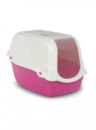CASSETTA IGIENICA 50x40x42cm chiusa con filtro a carboni attivi BILL 1 F ROSA toilette per gatto - in esaurim.