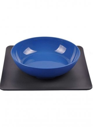 Ciotola e sottociotola YUMMYNATOR 850ml 24×24cm BLU/GRIGIO