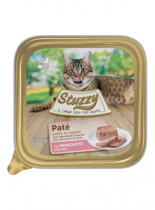 COD. 1032016 STUZZY CAT PATE PROSCIUTTO 100g Vaschetta