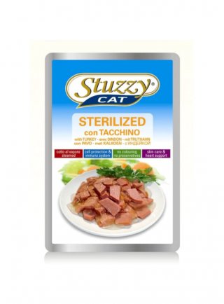 COD. 2458 STUZZYCAT BUSTA STERILIZED TACCHINO (24x) 100g