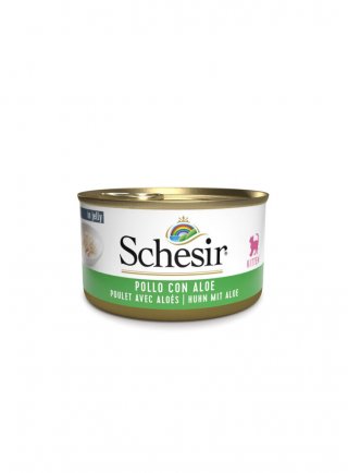 COD.1074101 SCHESIR CAT KITTEN FILETTI POLLO ALOE 85g