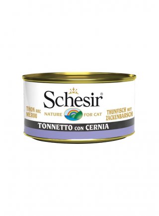 COD.1074270 SCHESIR CAT TONNO CERNIA 85g