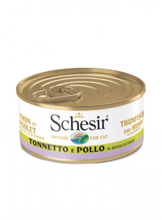 COD.1074524 SCHESIR CAT BRODO TONNO POLLO 70g - in esaurim.