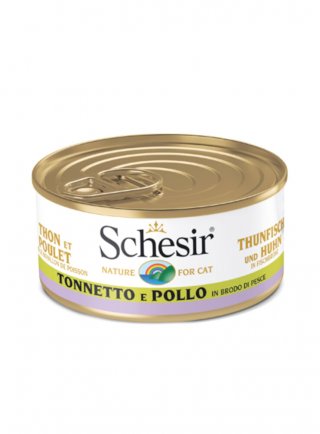 COD.1074524 SCHESIR CAT BRODO TONNO POLLO 70g