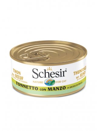 COD.1074527 SCHESIR CAT BRODO TONNO MANZO 70g