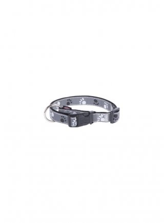 SILVER REFLECT COLLARE,M-L:35-55cm/20mm,NERO