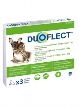 DUOFLECT sol spot-on Cani 2-10 kg / Gatti > 5 kg 3pip