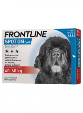 FRONTLINE REGULAR Spot-On Cani Molto Grandi Tg.XL 40-60Kg 4pip 4,02,ml - in esaurim.
