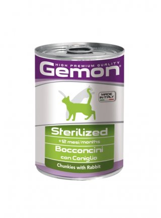 Gemon Sterilised bocconcini con coniglio 415g - gatto