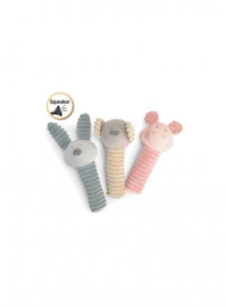 GIOCO CANE - Testa animali in tessuto (3 soggetti) c/Squeaker (AH4012)