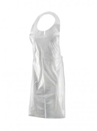 GREMBIULE MONOUSO in polietilene bianco leggero 80x130cm 50pz Art.550