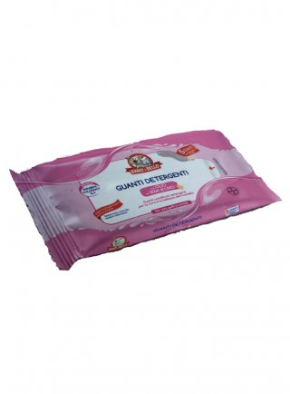 Guanti detergenti umidificati con Olio di Semi di Lino 5 pz