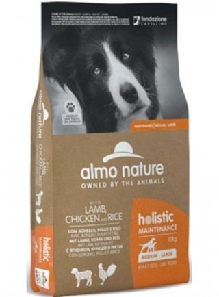 Almo Nature Holistic Dog M-L Maintenance Agnello, Pollo e Riso