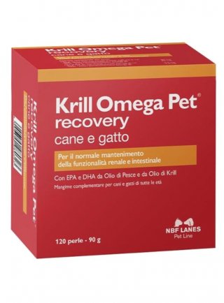 Krill OMEGA PET Recovery 120 perle - cane e gatto