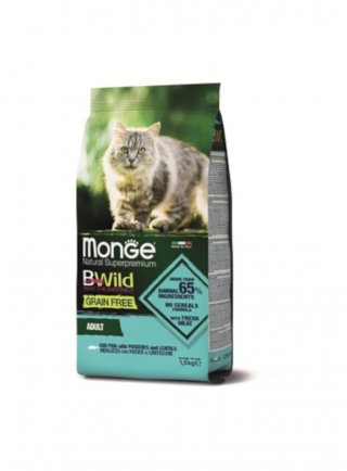 Monge BWILD GRAIN FREE MERLUZZO CON PATATE E LENTICCHIE 1,5Kg - gatto