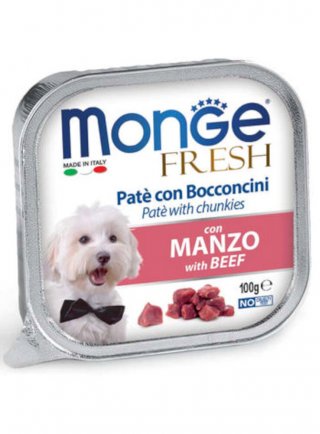 Monge Fresh manzo 100g vaschetta - cane