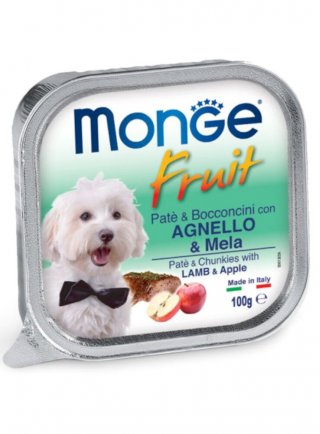 Monge Fruit Patè con mini bocconcini vaschetta 100g - cane