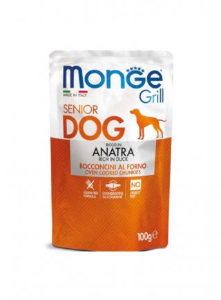 Monge GRILL Senior Anatra 100g bustina - cane