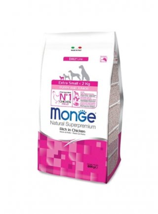 Monge PUPPY E JUNIOR DAILY Extra Small Pollo 800g - cane