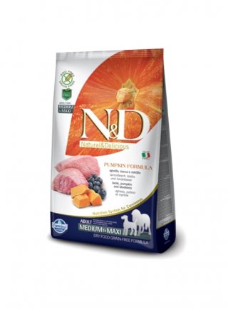 N&D FA PUMPKIN canine - ZUCCA & AGNELLO & MIRTILLO ADULT MEDIUM/MAXI
